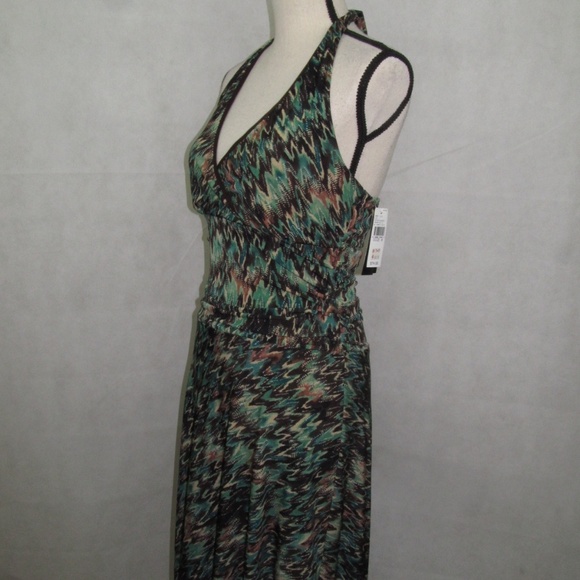 AGB Dress Halter Size 6 Stretch Multi Color USA - Picture 3 of 8
